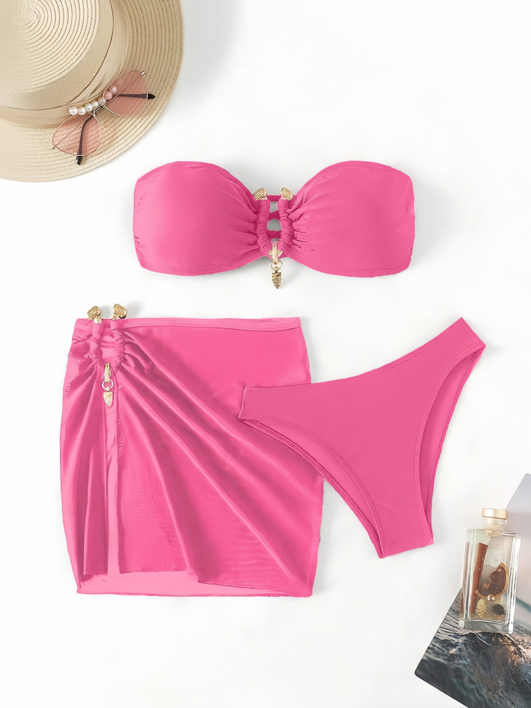 Damen Bandeau-Bikini-Set mit eleganter Rock-Overlay Echo Archiv