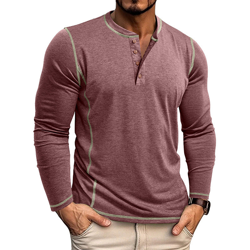 Herren Langarmshirt mit Knopfleiste Echoarchiv