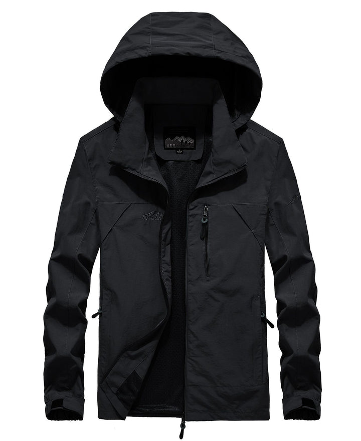 Herren leichte atmungsaktive Softshell-Trekkingjacke mit Kapuze und Mesh-Futter Echoarchiv