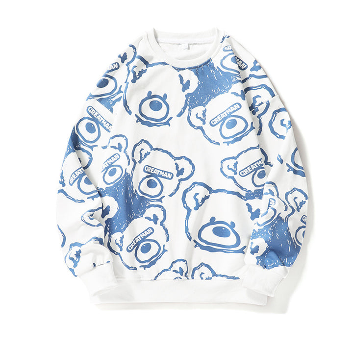 Herren lässiger Sweatshirt mit kreativem Tiermotiv Echoarchiv