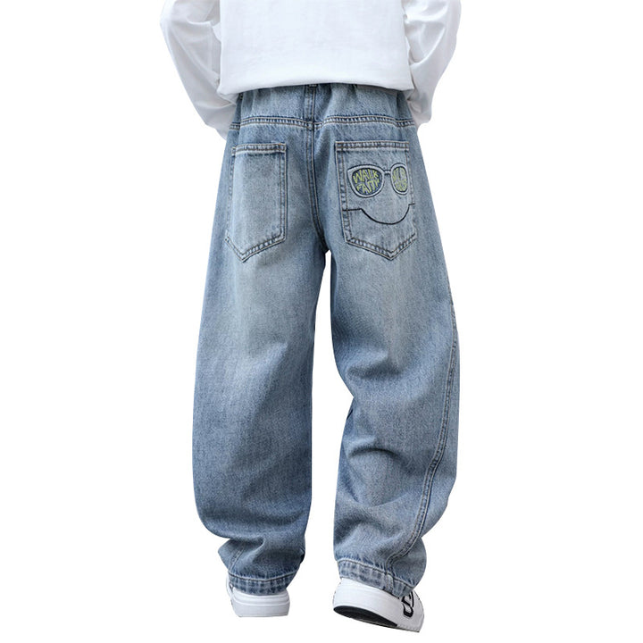 Unisex weite Denim-Hose mit speziellen Taschen Echo Archiv
