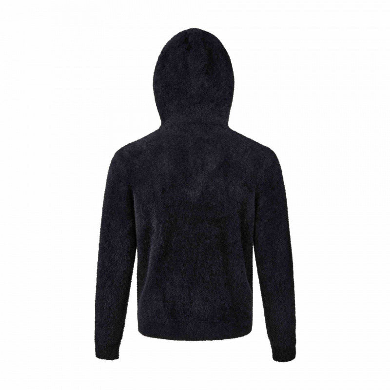 Damen Kapuzen-Fleecejacke aus Teddystoff mit Leopardenmuster und Reißverschluss Echo Archiv
