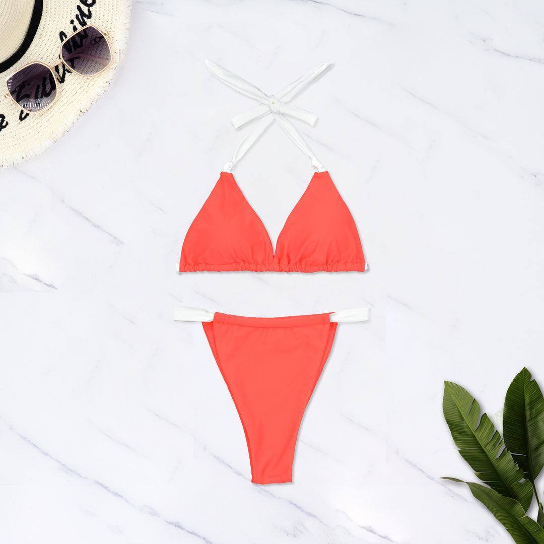 Damen Triangel-Bikini mit verstellbaren Trägern und elastischem Bund Echo Archiv