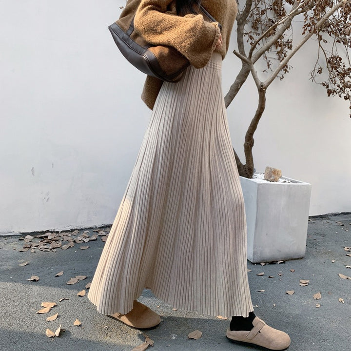 Damen Langer, plissierter Jersey-Rock Echo Archiv