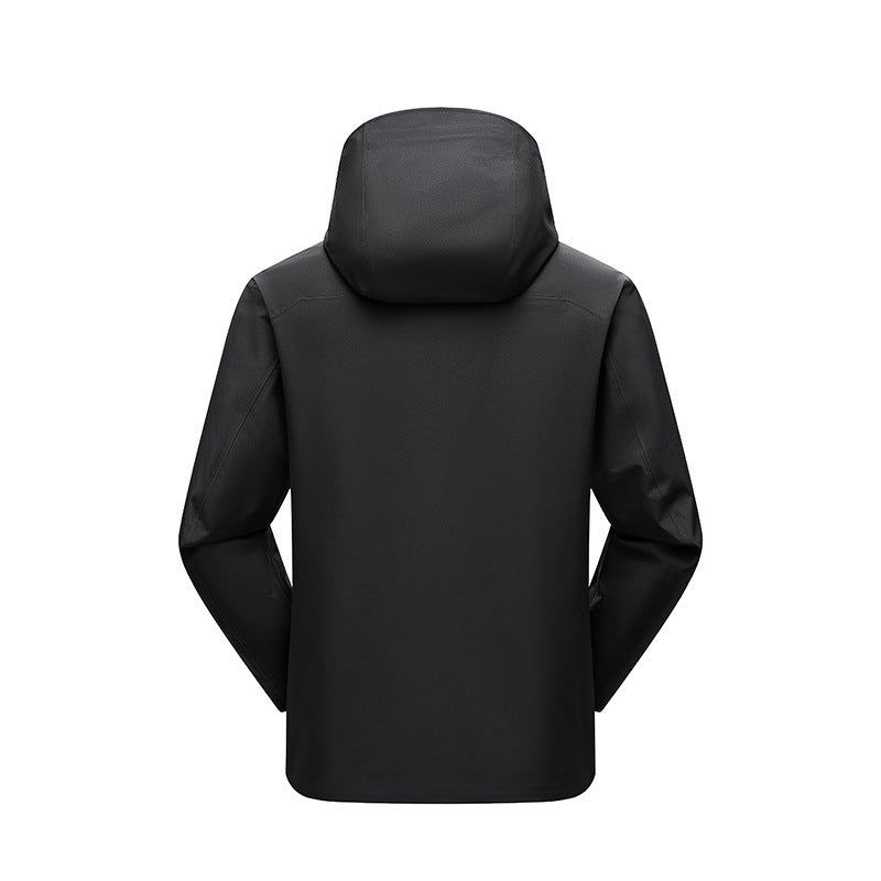 Herren Minimalistische technische dreilagige Softshelljacke mit versiegelten Nähten und wasserdichtem Frontreißverschluss Echo Archiv