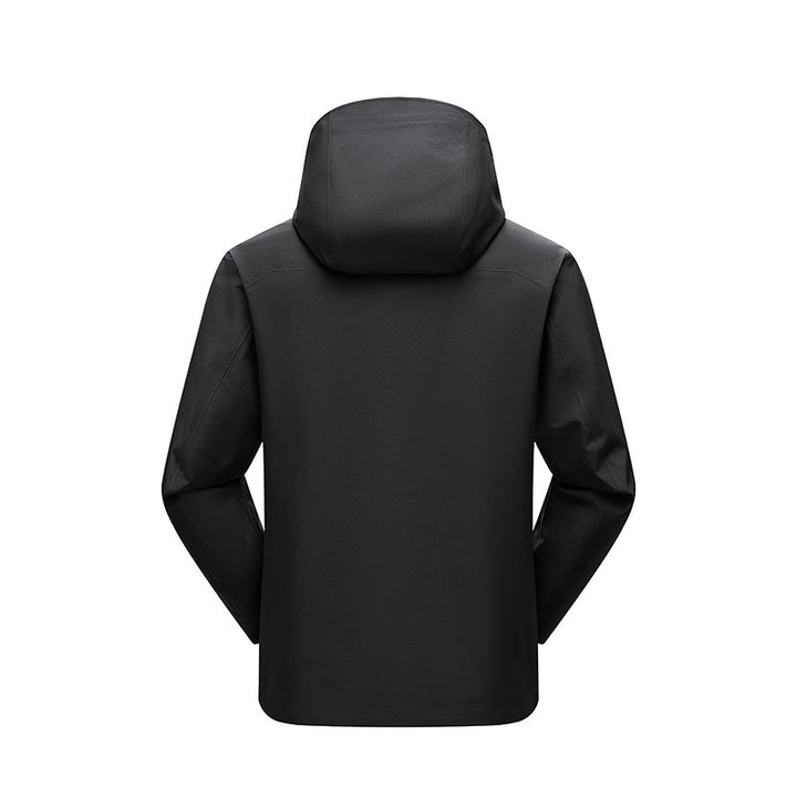 Herren Minimalistische technische dreilagige Softshelljacke mit versiegelten Nähten und wasserdichtem Frontreißverschluss Echo Archiv