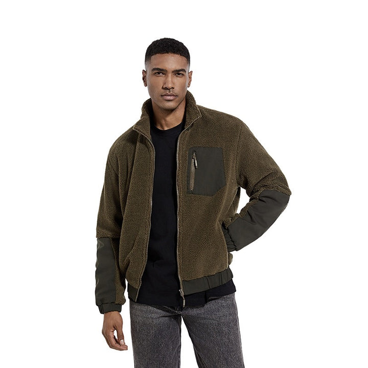 Herren Kuschelige Fleecejacke mit hohem Kragen Echo Archiv