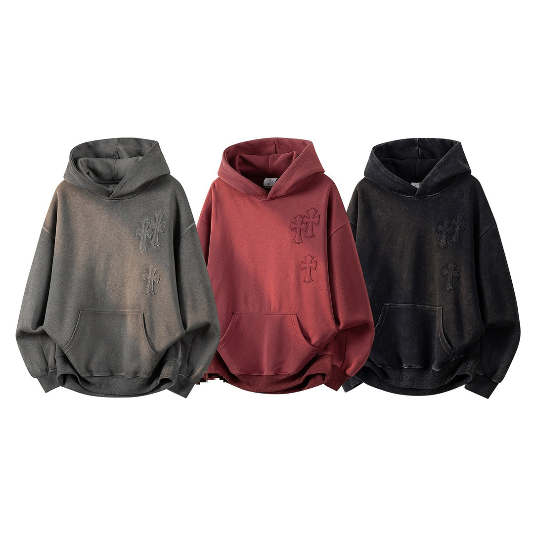 Unisex Oversize Kapuzenpullover mit handschriftlichem Grafik-Print, Kängurutasche & geripptem Saum Echoarchiv