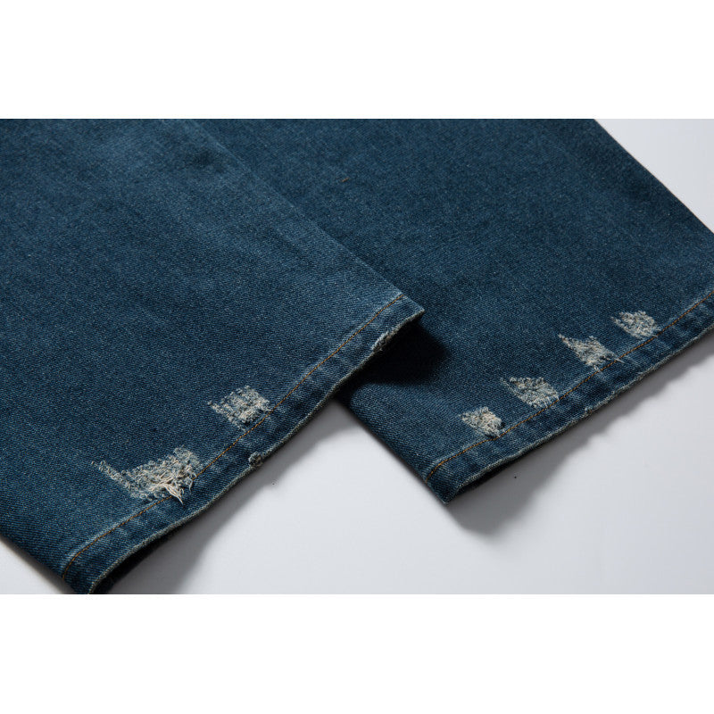 Herren Weite Highwaist Baggy-Jeans mit Used-Waschung und Five-Pocket-Details Echo Archiv