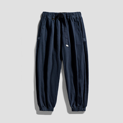 Herren Urbaner Relaxed-Jogger im Canvas‑Look mit verstellbarem Webgürtel und Utility‑Nähten Echo Archiv