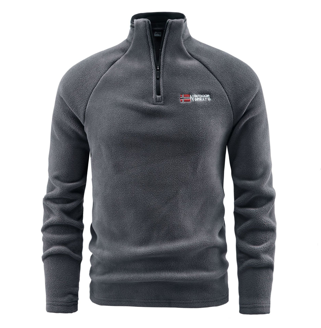 Herren Fleece-Pullover mit halbem Reißverschluss und hohem Stehkragen Echo Archiv