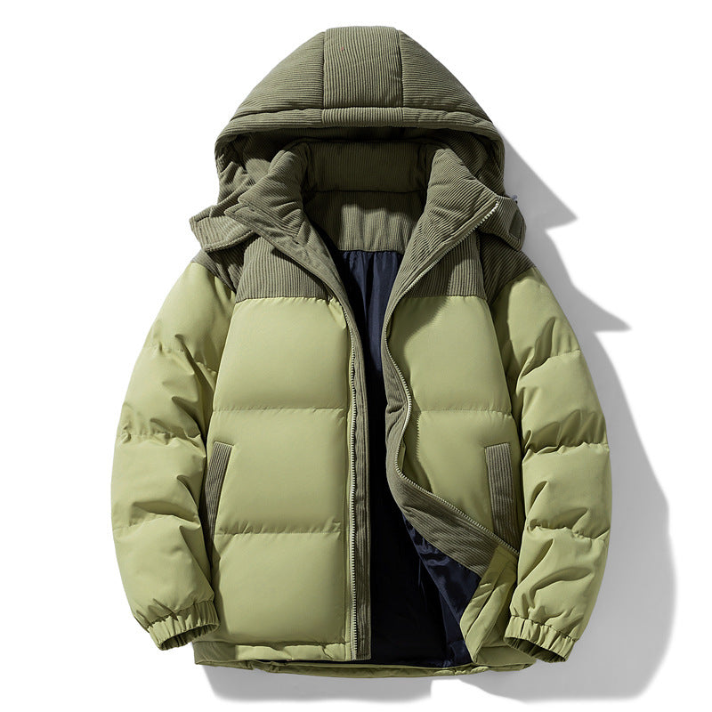 Damen warme Steppjacke mit abnehmbarer Kapuze und hochgeschlossenem Kragen Echoarchiv