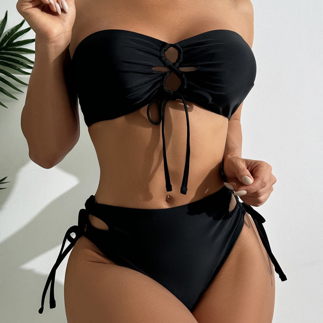 Damen Bandeau-Bikini mit modischen Bindedetails Echo Archiv