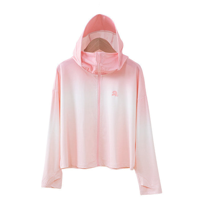 Damen nan leichte Kapuzenjacke mit UV-Schutz, schnell trocknender Sportjacke mit Reißverschluss Echo Archiv