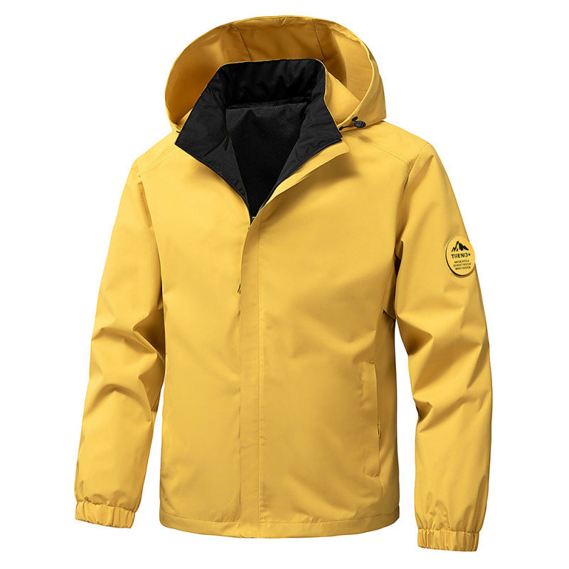 Herren technische Kapuzen-Softshelljacke mit verstellbarer Kapuze und Utility-Taschen Echo Archiv