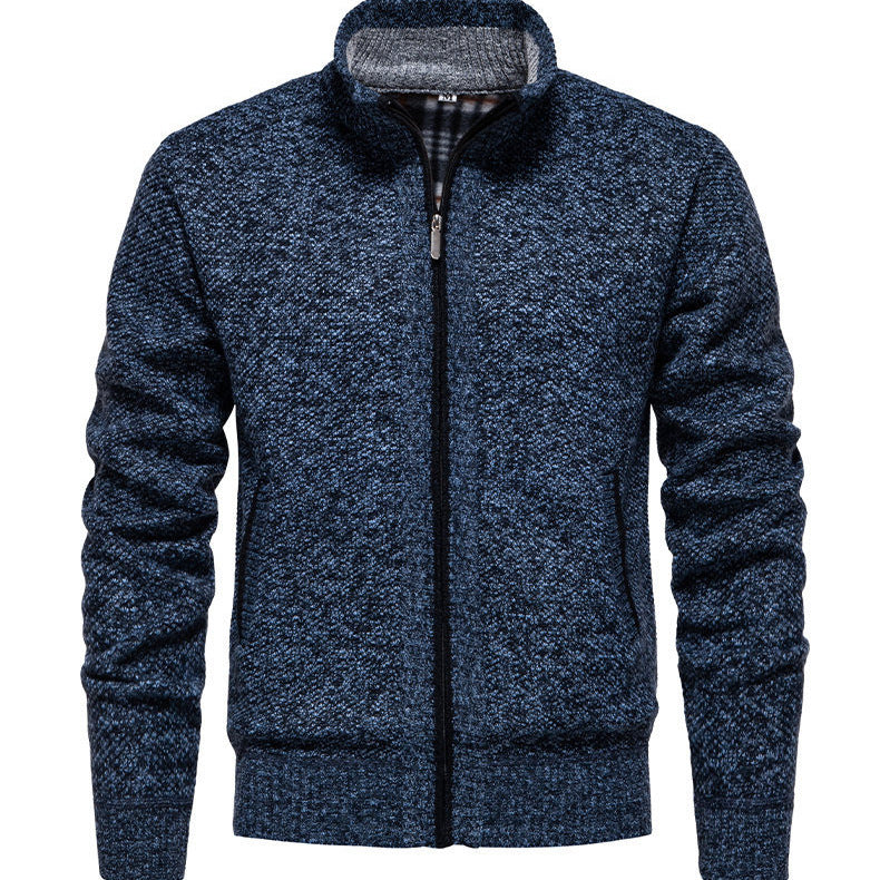 Herren sportliche Strickjacke mit Stehkragen Echoarchiv