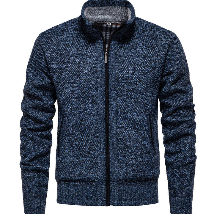 Herren sportliche Strickjacke mit Stehkragen Echoarchiv