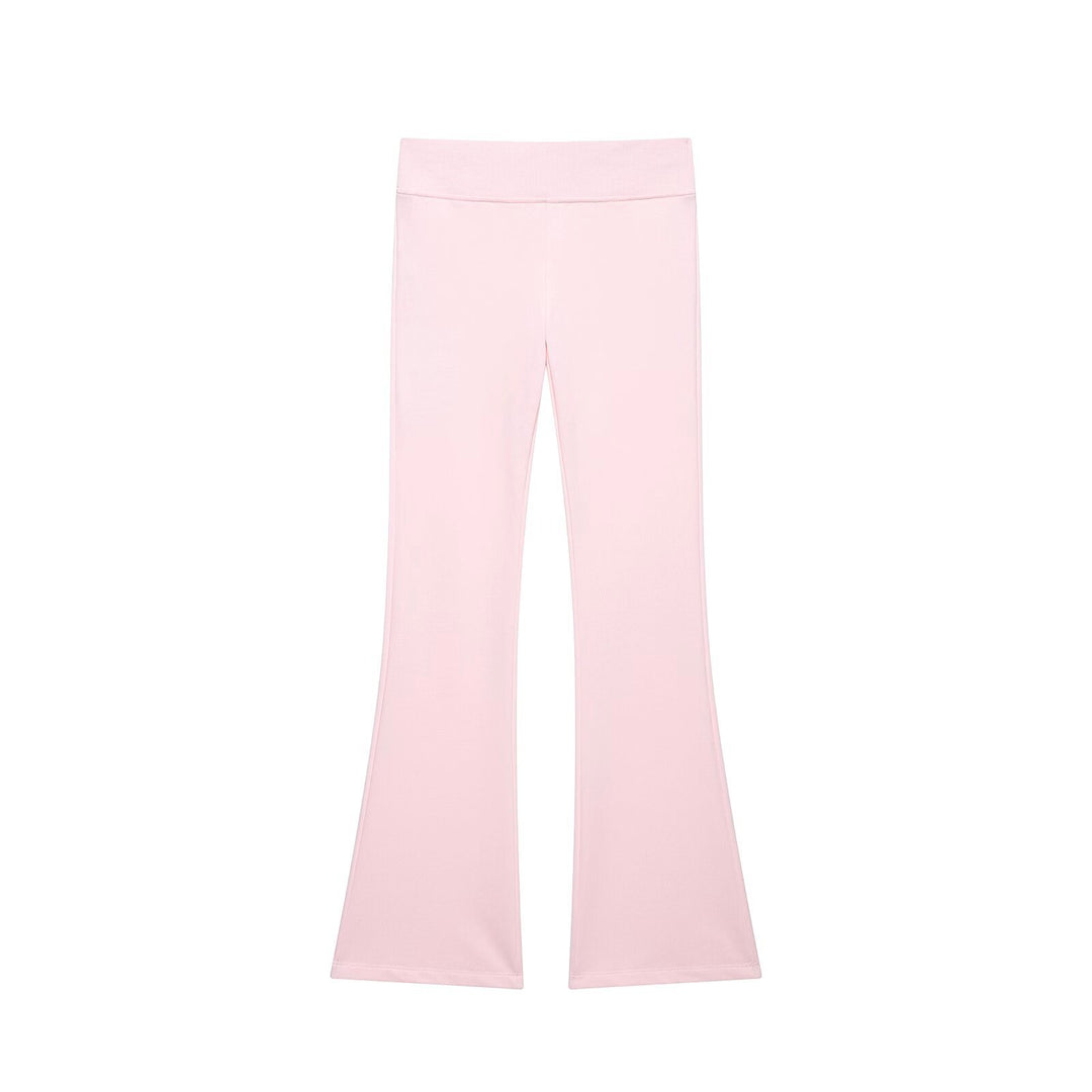 Damen Hochtaillierte Stretch-Flared-Hose mit weitem Schlag und elastischem Bund Echo Archiv
