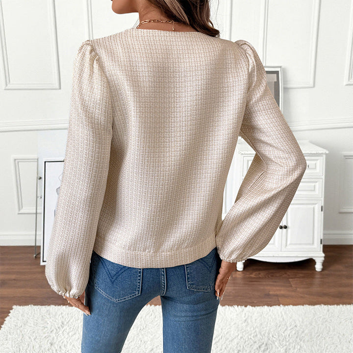 Damen Kurzjacke aus Bouclé‑Struktur mit Rundhals, Pattentaschen & elastischen Bündchen Echoarchiv