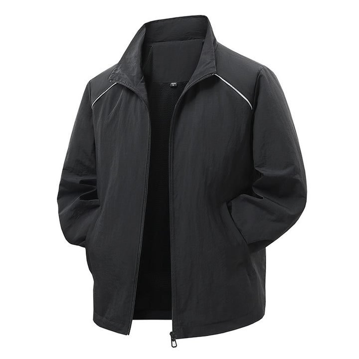 Herren  leichte verpackbare Zip-Up Windbreaker-Jacke mit atmungsaktivem Mesh-Futter und reflektierenden Schulterpaspeln Echo Archiv