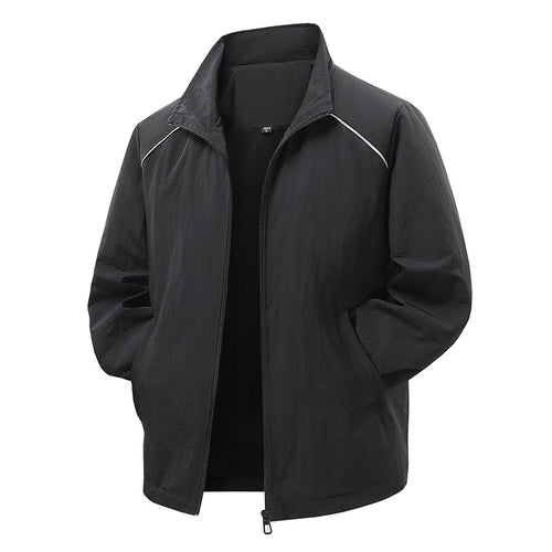 Herren  leichte verpackbare Zip-Up Windbreaker-Jacke mit atmungsaktivem Mesh-Futter und reflektierenden Schulterpaspeln Echo Archiv
