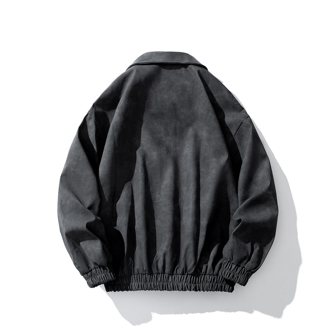 Herren Oversize Veloursjacke mit markanten Metallverschlüssen und Reißverschlusstaschen Echo Archiv