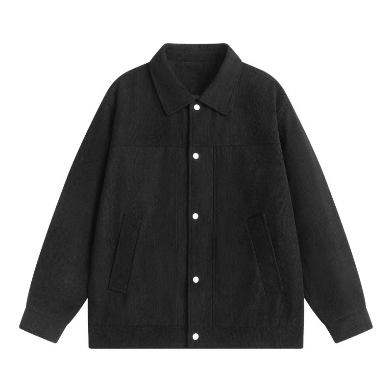 Herren Overshirt-Jacke im Utility-Design mit Druckknopfleiste und aufgesetzten Eingrifftaschen Echoarchiv