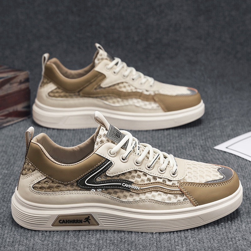 Herren atmungsaktive Wabenmesh-Street-Sneaker mit PU-Overlays, verstärkter Zehenkappe und profiliertem Gummirand Echo Archiv