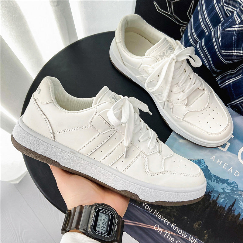 Unisex Klassische Low-Top Freizeit-Sneaker aus glattem Kunstleder mit gepolsterter Innensohle und robustem Cupsohlenprofil – Norré