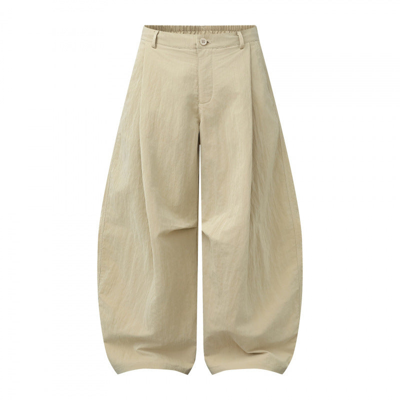 Damen Weite Ballonhose aus Baumwollmischung mit hohem Bund und elastischem Rückengummi Echo Archiv