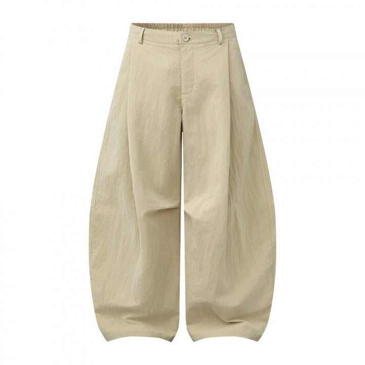 Damen Weite Ballonhose aus Baumwollmischung mit hohem Bund und elastischem Rückengummi Echo Archiv