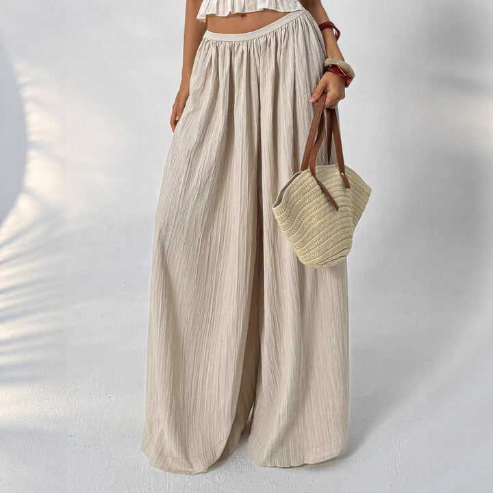 Damen Weite plissierte Sommerhose Echo Archiv