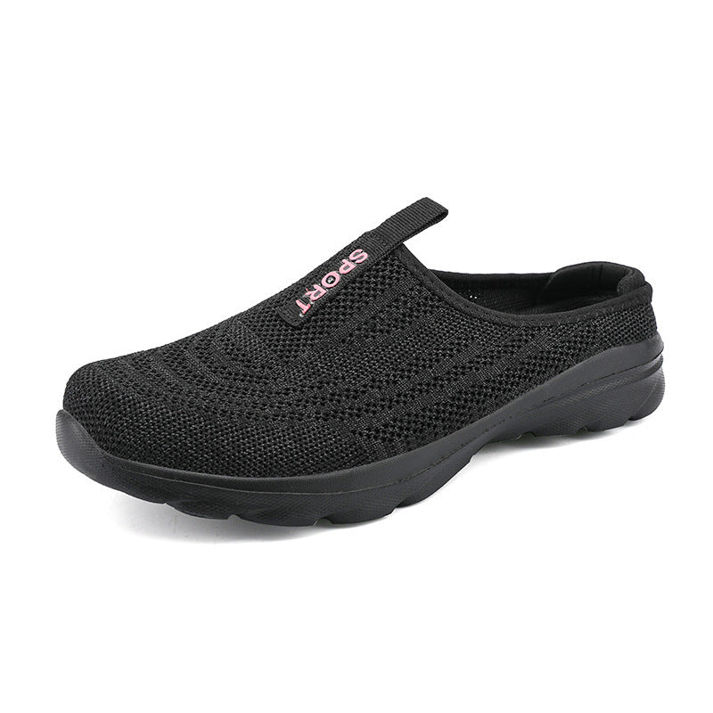 Damen nan gestrickter Mule-Sneaker mit offenem Fersenkragen, elastischem Einstieg und gepolsterter Laufsohle Echo Archiv