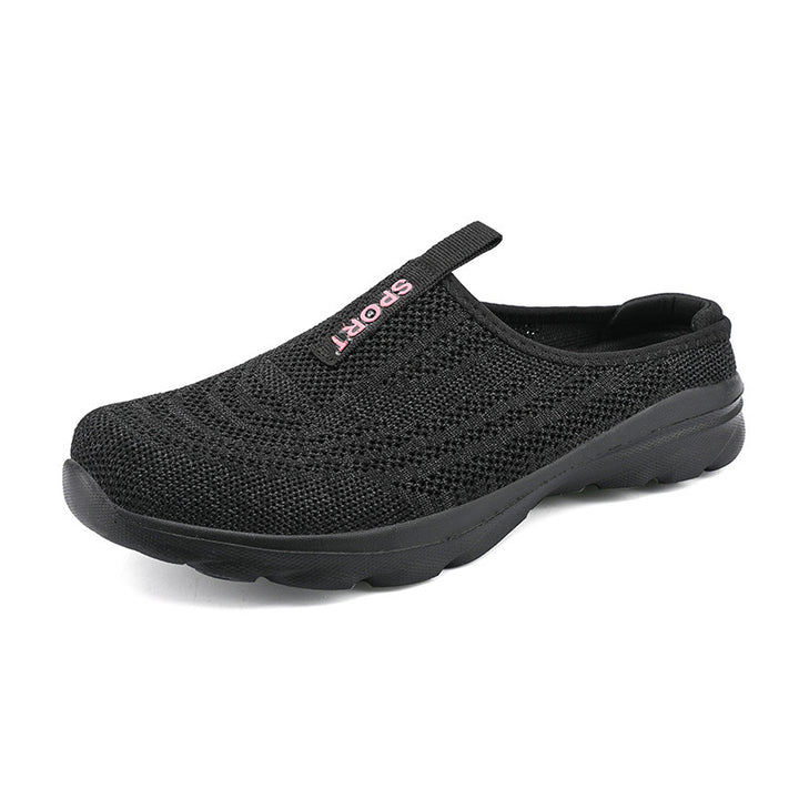 Damen nan gestrickter Mule-Sneaker mit offenem Fersenkragen, elastischem Einstieg und gepolsterter Laufsohle Echo Archiv