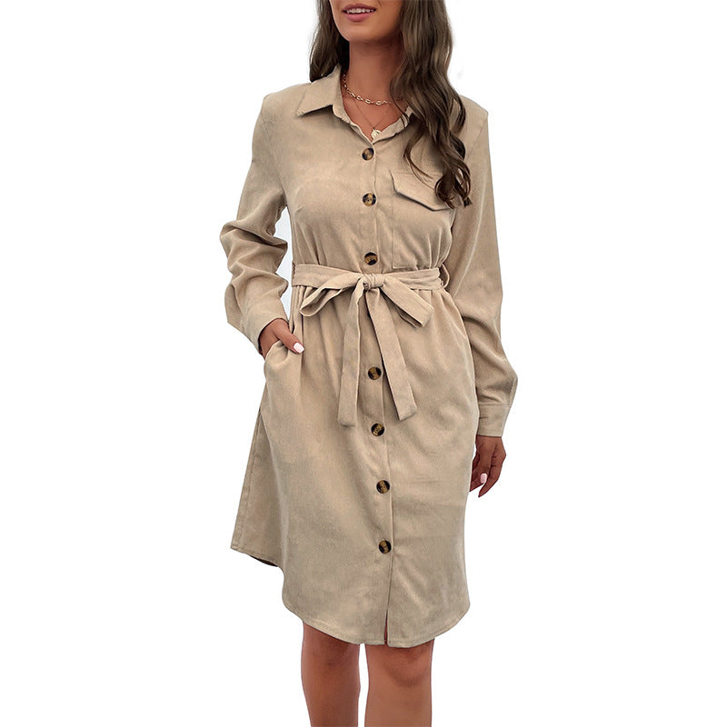Damen Hemdblusenkleid mit Gürtel Echo Archiv