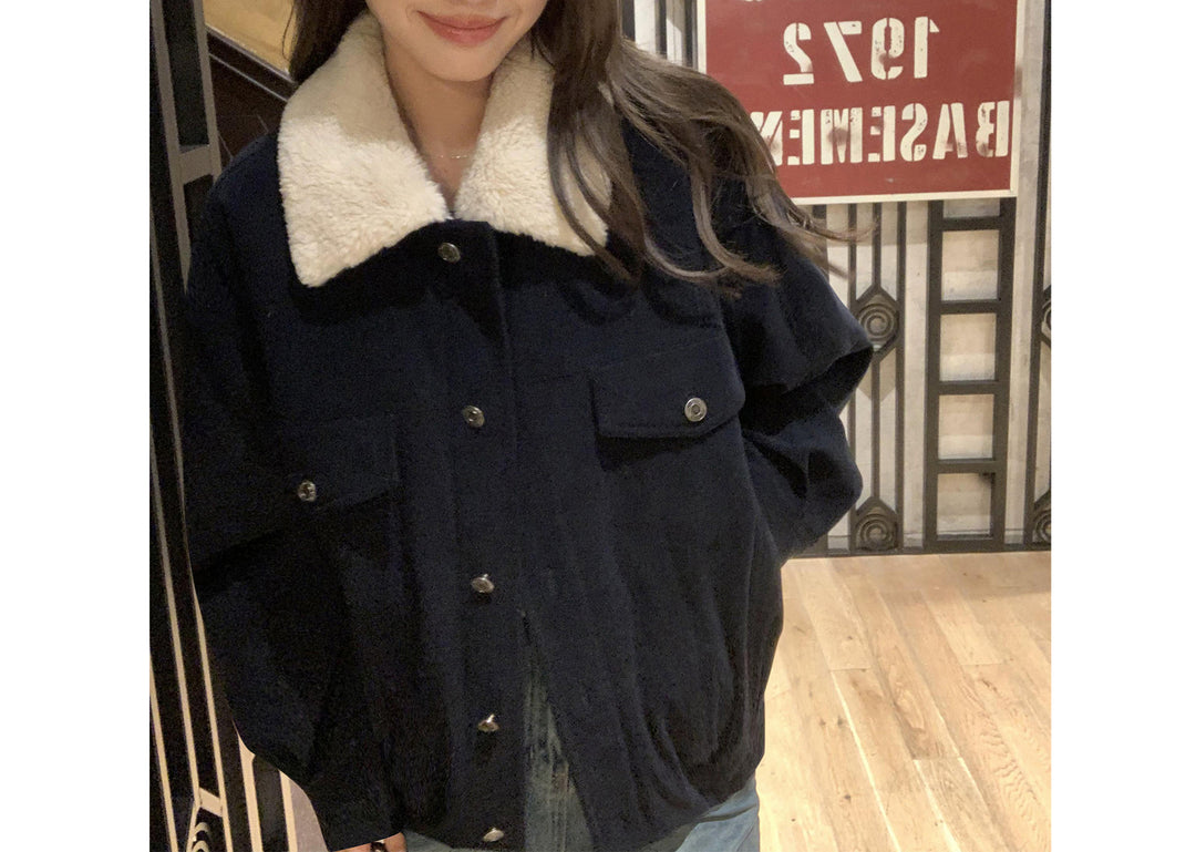 Damen Übergangsjacke mit Kunstfellkragen Echoarchiv