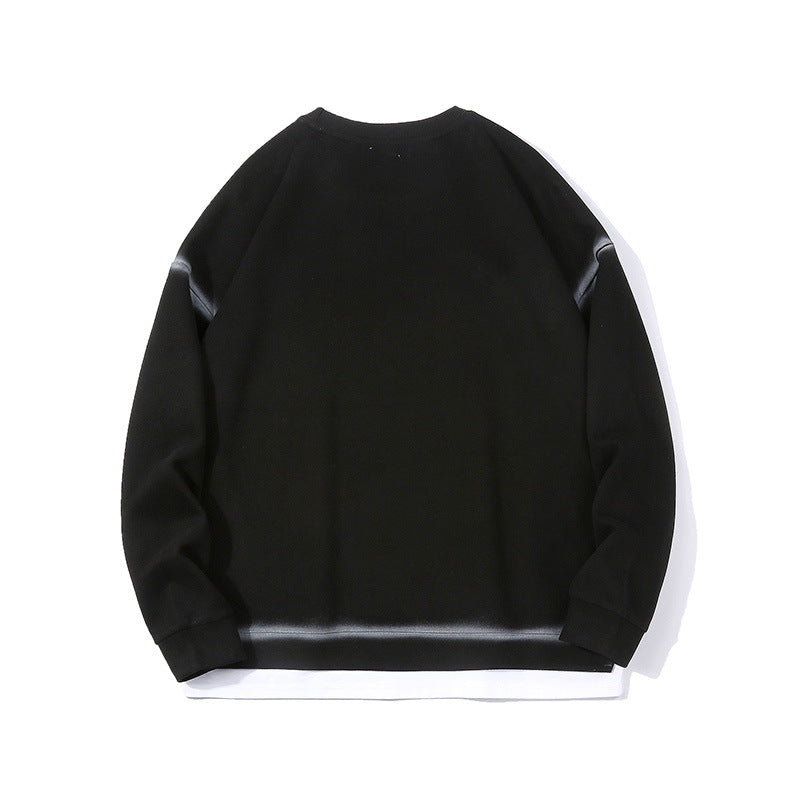 Herren lässiger Sweatshirt mit modernem Layering-Design Echoarchiv