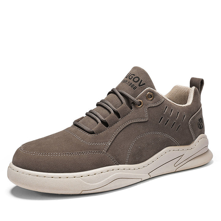 Herren Veloursleder-Freizeit-Sneaker mit gepolstertem Komfortfußbett und rutschfester Gummisohle Echoarchiv