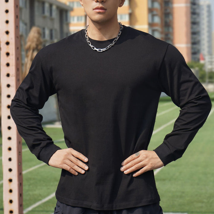 Herren Langarmshirt aus hochwertiger Baumwolle mit atmungsaktiver Struktur Echoarchiv