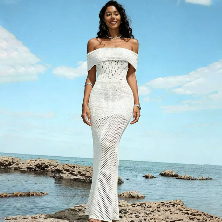 Damen Strickkleid mit schulterfreiem Design Echo Archiv