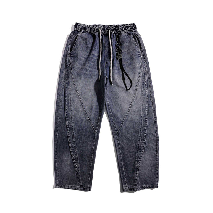 Damen Jeans-Jogger mit elastischem Bund, Ziernähten und Karabiner‑Detail Echoarchiv