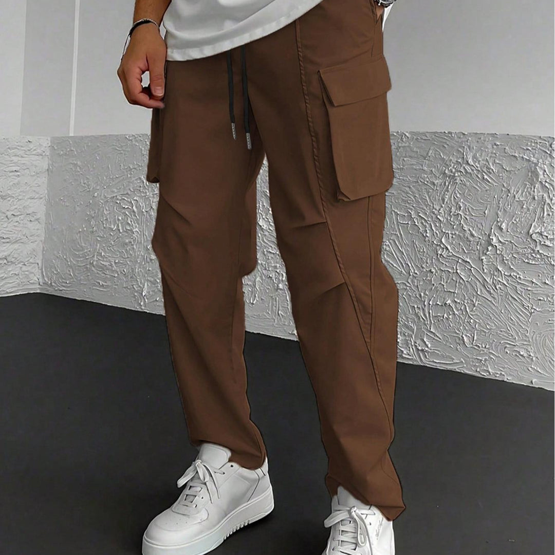 Herren Cargo-Hose mit multifunktionalen Taschen und elastischem Bund Echoarchiv