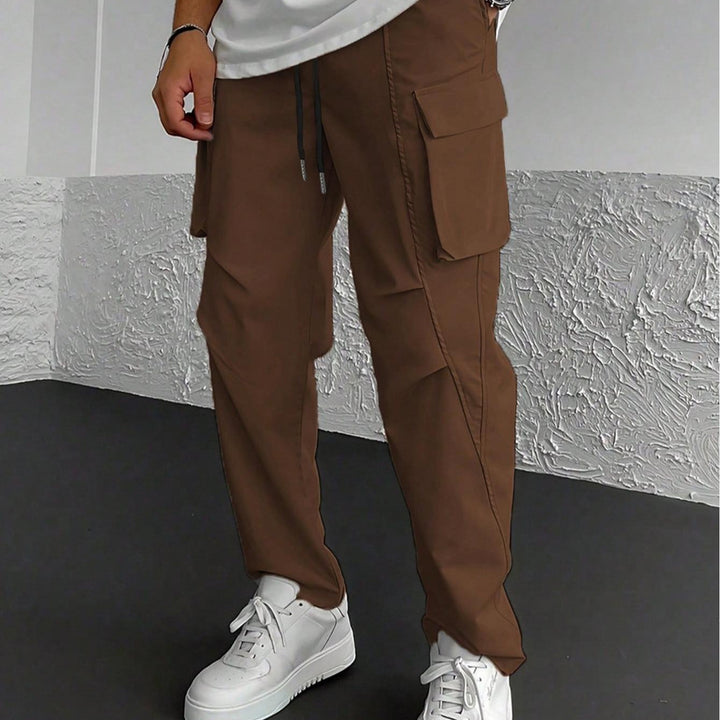 Herren Cargo-Hose mit multifunktionalen Taschen und elastischem Bund Echoarchiv