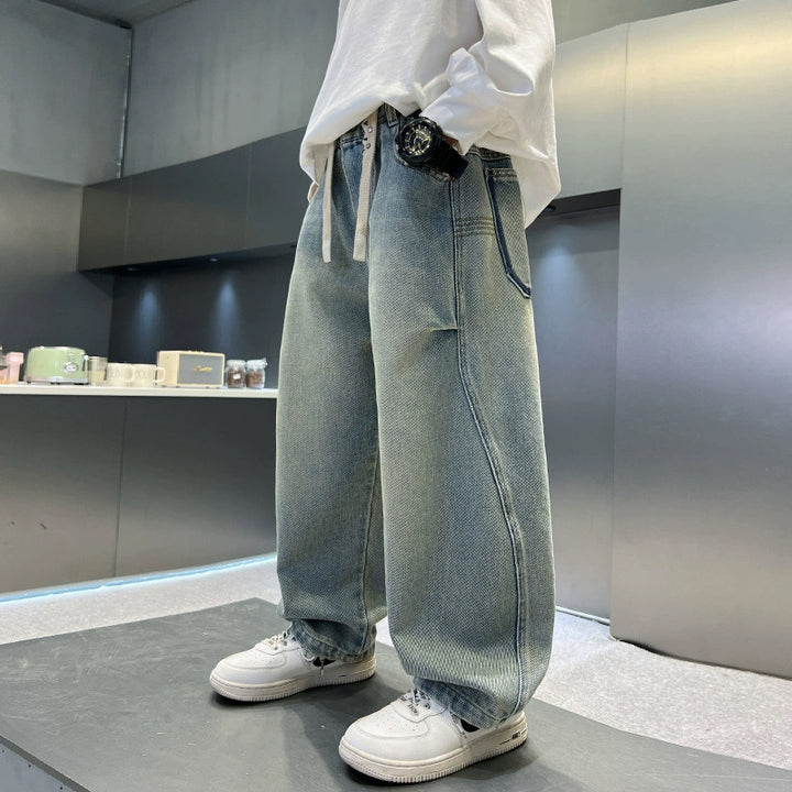 Unisex weite Baggy-Jeans mit einzigartigen Applikationen Echo Archiv