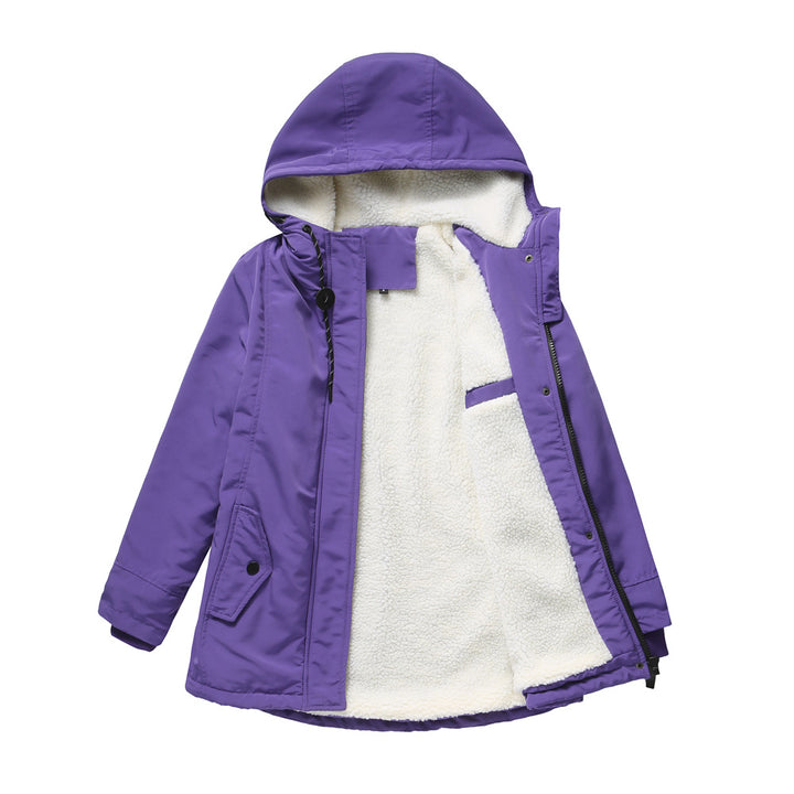 Damen nan gefütterte Winterparka mit Teddyfleece Innenfutter und Kapuze Echo Archiv