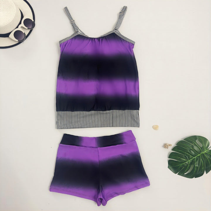 Damen Bikinioberteil mit lässigem Schnitt und kurzen Hosen Echo Archiv
