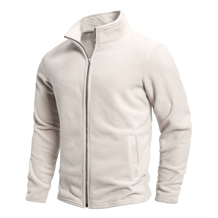 Herren Fleecejacke mit hohem Kragen und Reißverschluss Echoarchiv