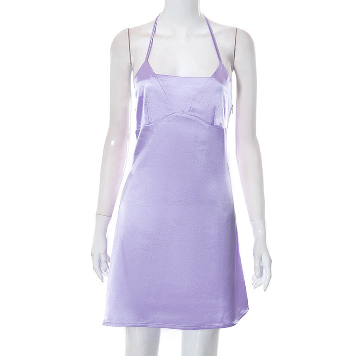 Damen Abendkleid mit schicker Halterträger-Design und seidigem Finish Echo Archiv
