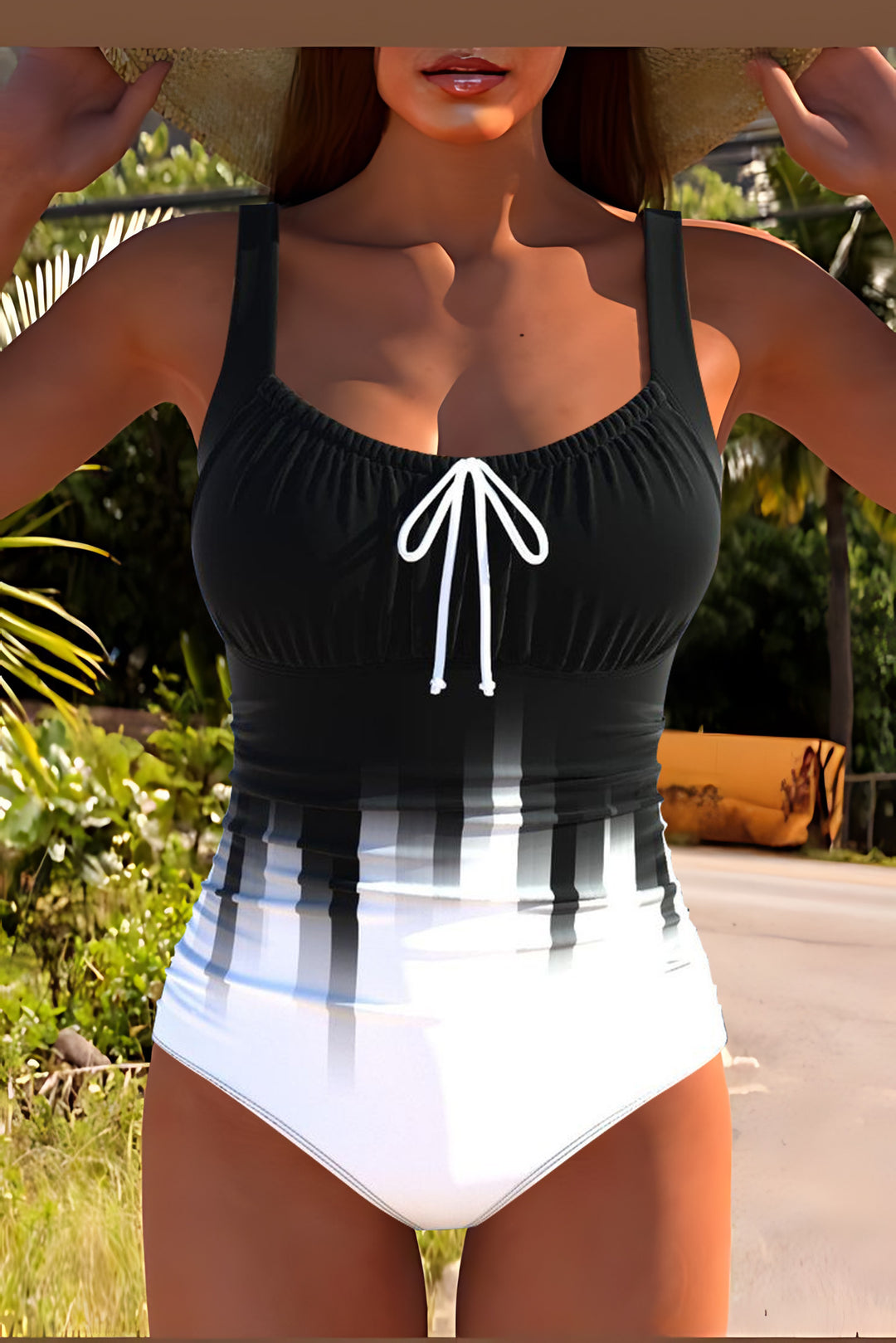 Damen Tankini mit verstellbaren Trägern Echo Archiv