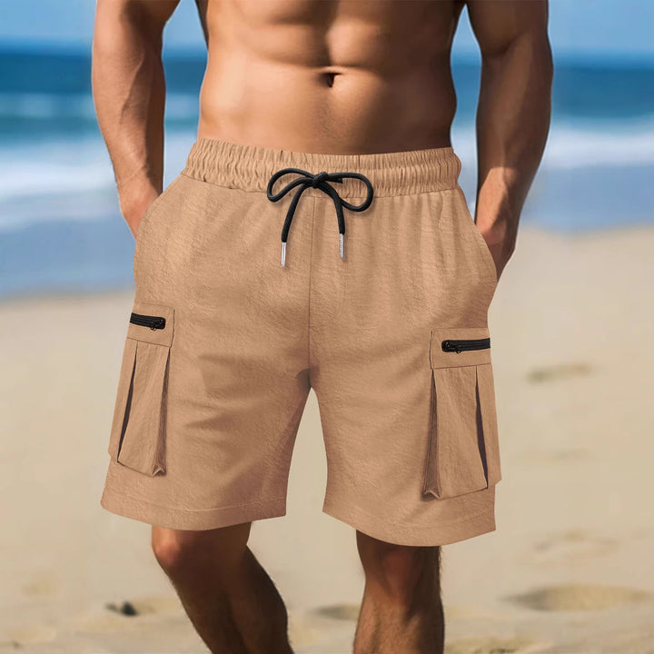 Herren Cargo-Shorts mit praktischen Reißverschlusstaschen und elastischem Bund Echoarchiv